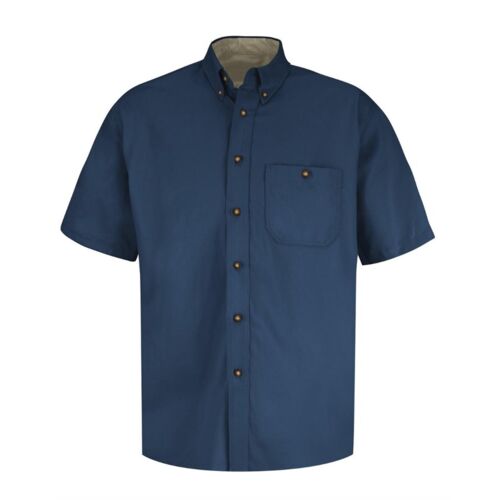 Men's Short Sleeve 100% Cotton Dress Shirt Thumbnail