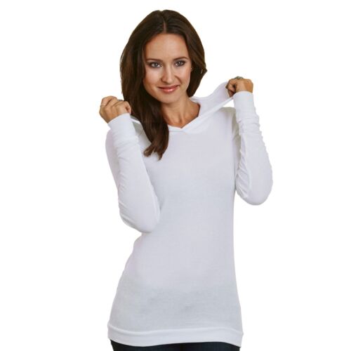 Women's USA-Made Soft Thermal Hooded T-Shirt Thumbnail
