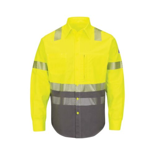 Men's Hi-Visibility Color Block Uniform Shirt - EXCEL FR® ComforTouch® - 7 oz. Thumbnail