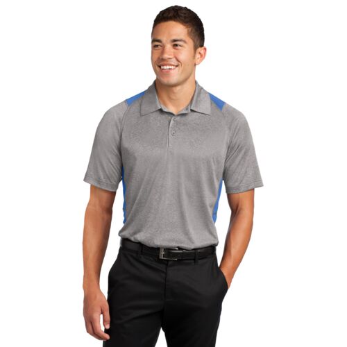Heather Colorblock Contender ™ Polo - WInona Wrestling Thumbnail